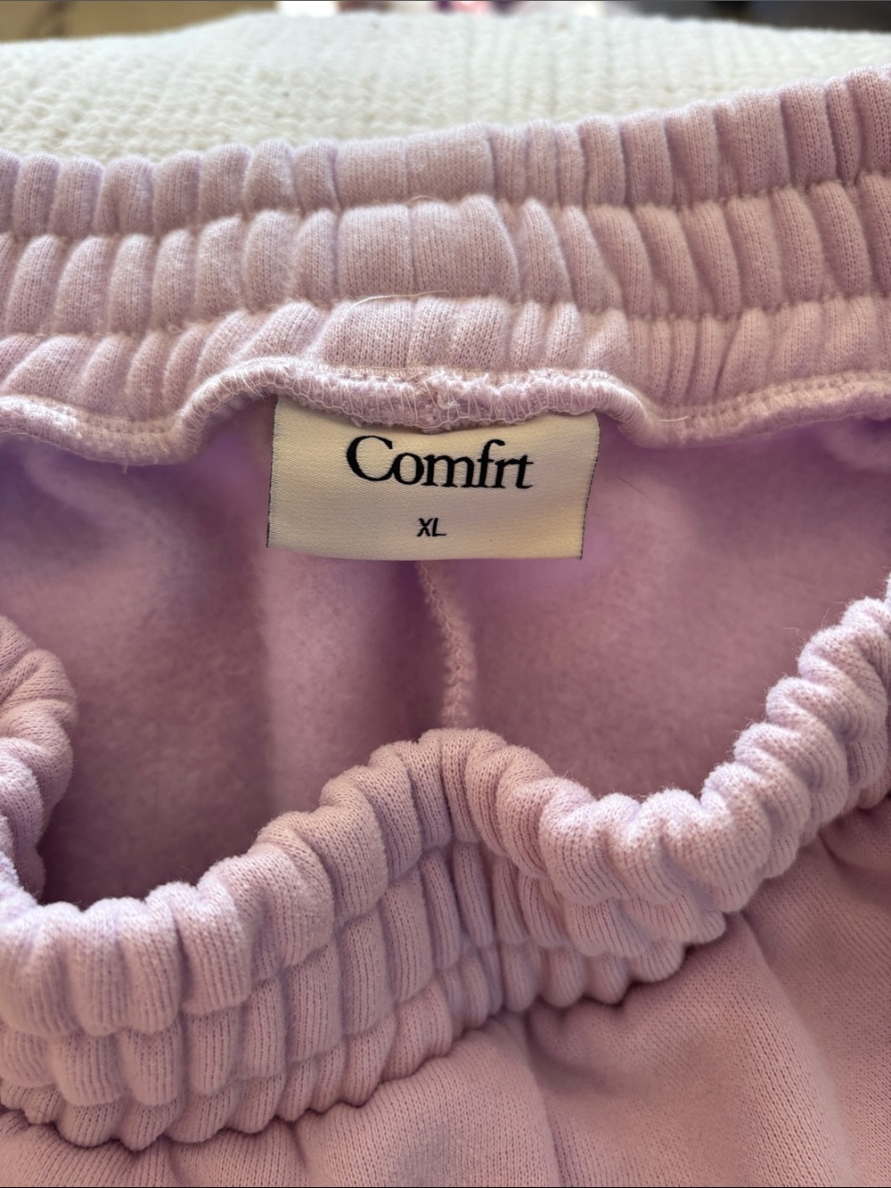 Lilac Cozy Fleece Joggers - Relaxed Track Pants - Picture 3 of 6
